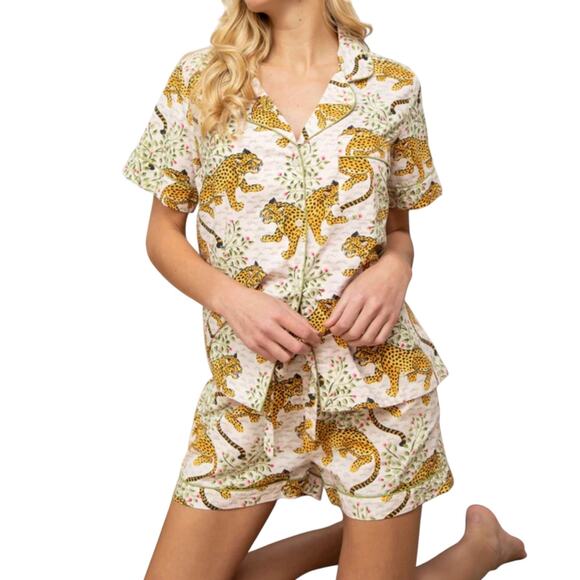Print Fresh Other - Print Fresh Pajama Set Small Shirt & Shorts Blush Bagheera Lounge SNew